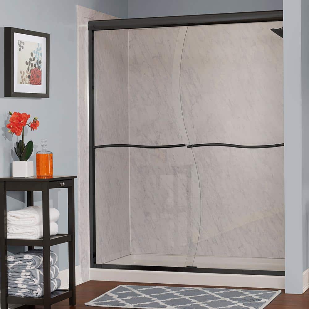 Semi-Framed Sliding Bypass Glass Shower Door - Cove