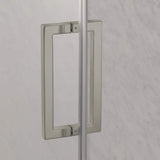 Marina Framed Stainless Steel Pivot Shower Door & Panel with 3/8 In Tempered Safety Glass