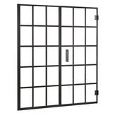Marina Framed Stainless Steel Pivot Shower Door & Panel with 3/8 In Tempered Safety Glass