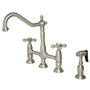 Heritage 8" Center Kitchen Bridge Faucet, 8.9" In Spout Reach