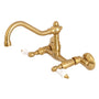 Vintage 6 Inch Adjustable Center Wall Mount Kitchen Faucet