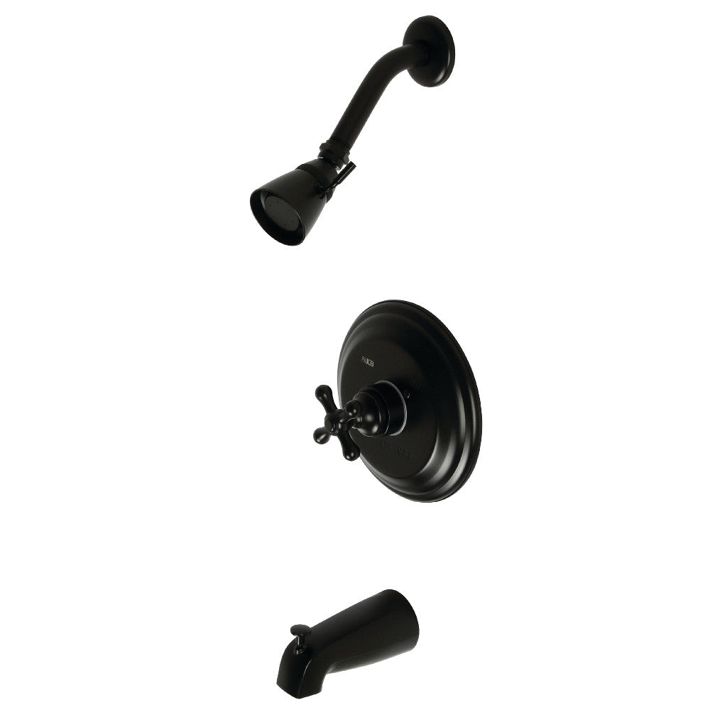 Restoration Tub And Shower Faucet With Metal Cross Handle