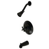 Restoration Tub And Shower Faucet With Metal Cross Handle