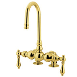 Vintage 3.4" Deck Mount Tub Faucet With 2" Riser