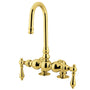 Vintage 3.4" Deck Mount Tub Faucet With 2" Riser