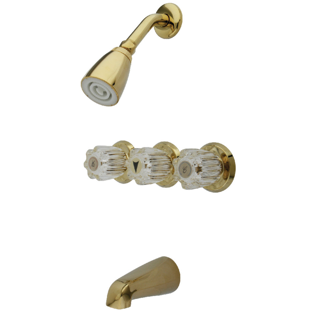 Three Canopy Handle Tub And Shower Faucet
