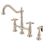 Heritage 8" Center Kitchen Bridge Faucet, 8.9" In Spout Reach