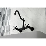 Heritage Two-Handle Traditional Wall Mount Bridge Kitchen Faucet