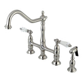 Wilshire Bridge Kitchen Faucet with Brass Sprayer