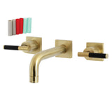 Kaiser Easy Clean Two Handle Two-handle 3-Hole Wall Mount Bathroom Sink Faucet