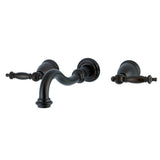 Templeton Two-handle 3-Hole Wall Mount Bathroom Sink Faucet