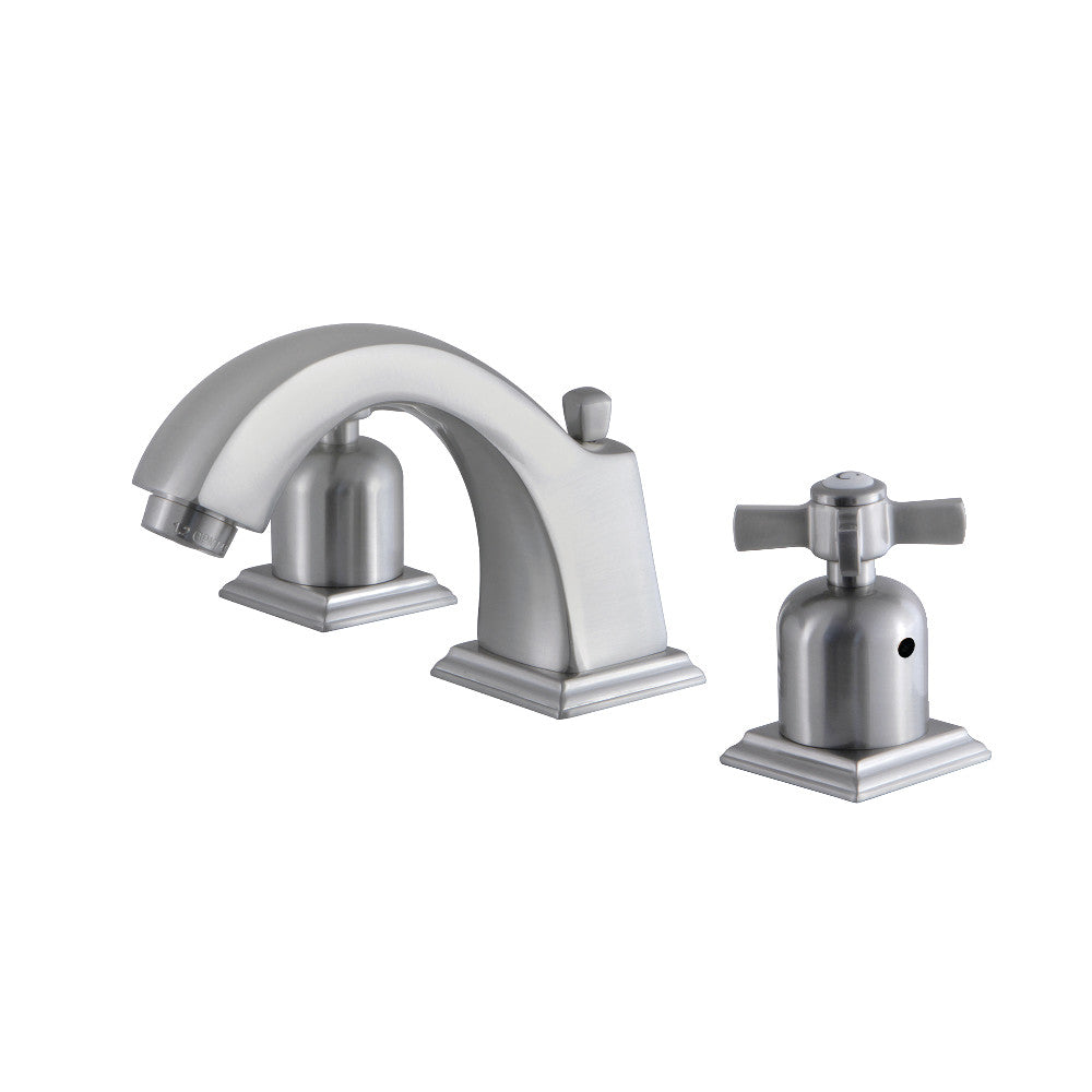 Millennium 8 In. Widespread Two-handle 3-Hole Deck Mount Bathroom Sink Faucet In Solid Brass Construction