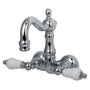 Vintage 3.4" Wall Mount Tub Faucet & 2" Riser