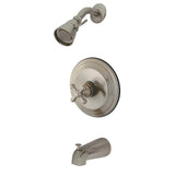 Restoration Tub And Shower Faucet With Metal Cross Handle