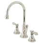Heirloom Widespread Bathroom Faucet With Brass Pop Up
