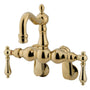 Vintage Adjustable Center Wall Mount Tub Faucet In 7.44" Spout Reach