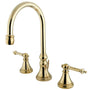 Tuscany 8 In. Two-handle 3-Hole Deck Mount Widespread Bathroom Sink Faucet with Brass Pop-up