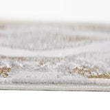 Regency-957 Area Rugs Runner Gold Chrome 8-X-11