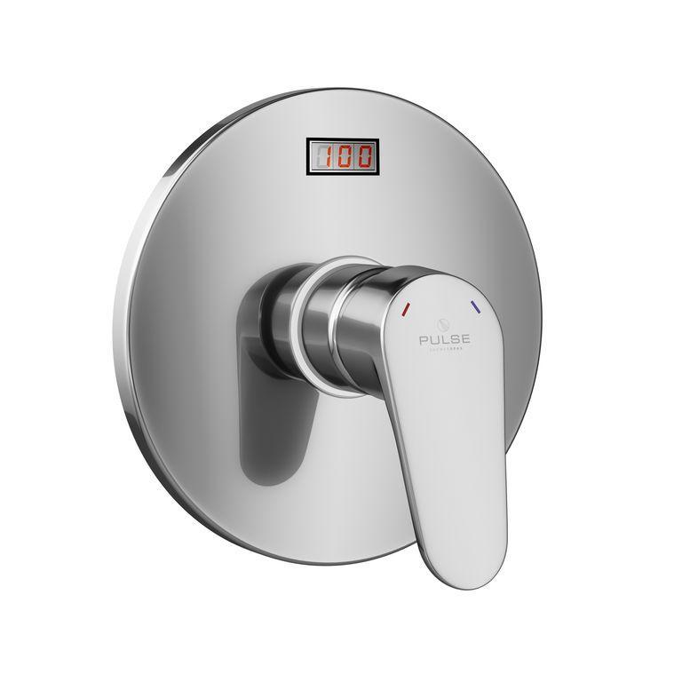 LED TruTemp Pressure Balance Valve W/ Rough-In Valve Trim Kit - 1/2" NPT - Round - Bathroom Plumbing Fixture