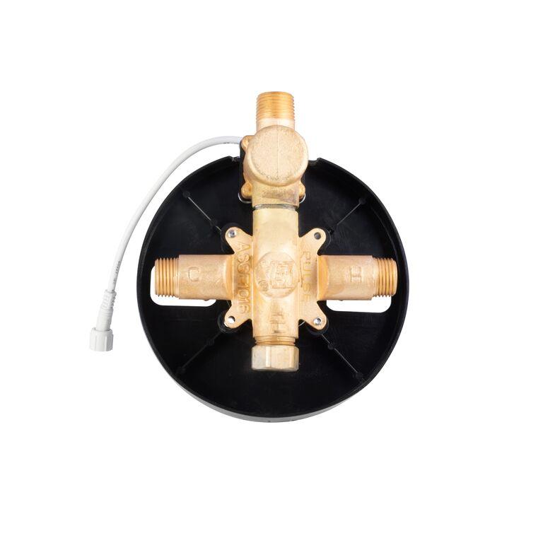 LED TruTemp Pressure Balance Valve W/ Rough-In Valve Trim Kit - 1/2" NPT - Round - Bathroom Plumbing Fixture