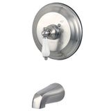 Vintage Wall Mounted Bathtub Faucet W/ Porcelain Lever Handle