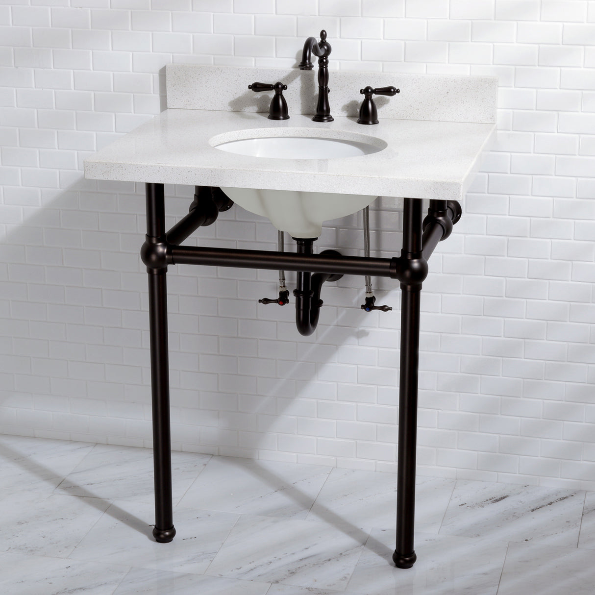 Heritage 8 inch Widespread Traditional Bathroom Faucet