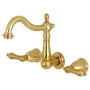 Heritage 8" Center Wall Mount Vessel Sink Faucet, 6.3" In Spout Reach