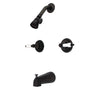 Tub and Shower Faucet With Décor Lever Handle