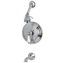 Restoration Tub & Shower Faucet With Adjustable 2.1" Showerhead