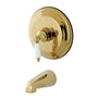 Vintage Wall Mounted Bathtub Faucet W/ Porcelain Lever Handle