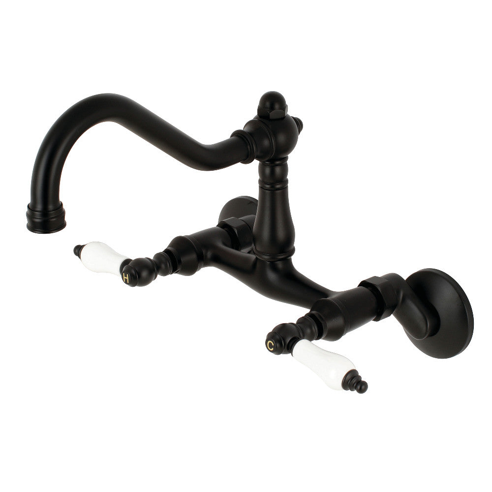 Vintage 6 Inch Adjustable Center Wall Mount Kitchen Faucet