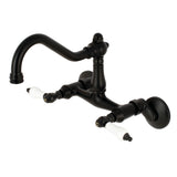 Vintage 6 Inch Adjustable Center Wall Mount Kitchen Faucet
