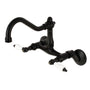 Vintage 6 Inch Adjustable Center Wall Mount Kitchen Faucet