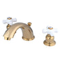 Magellan Widespread Bathroom Faucet W/ Pop Up Drain Assembly & Porcelain Cross Handles