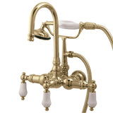 Vintage 3.4" Wall Tub Faucet With Hand Shower