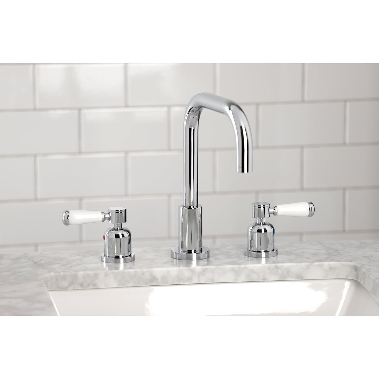 Paris Widespread Bathroom Faucet with Brass Pop-Up