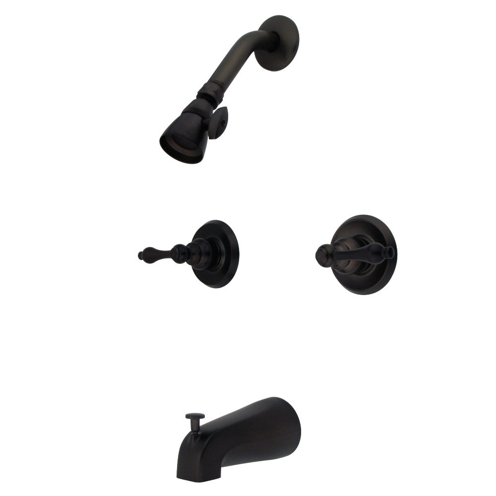 Magellan Twin Handle Tub & Shower Faucet With Decor Lever Handle