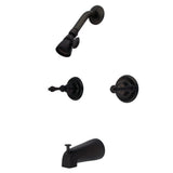 Magellan Twin Handle Tub & Shower Faucet With Decor Lever Handle
