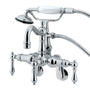 Vintage Adjustable Center Wall Mount Tub Faucet W/ Hand Shower