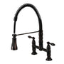 Two-Handle Deck-Mount Pull-Down Sprayer Kitchen Faucet