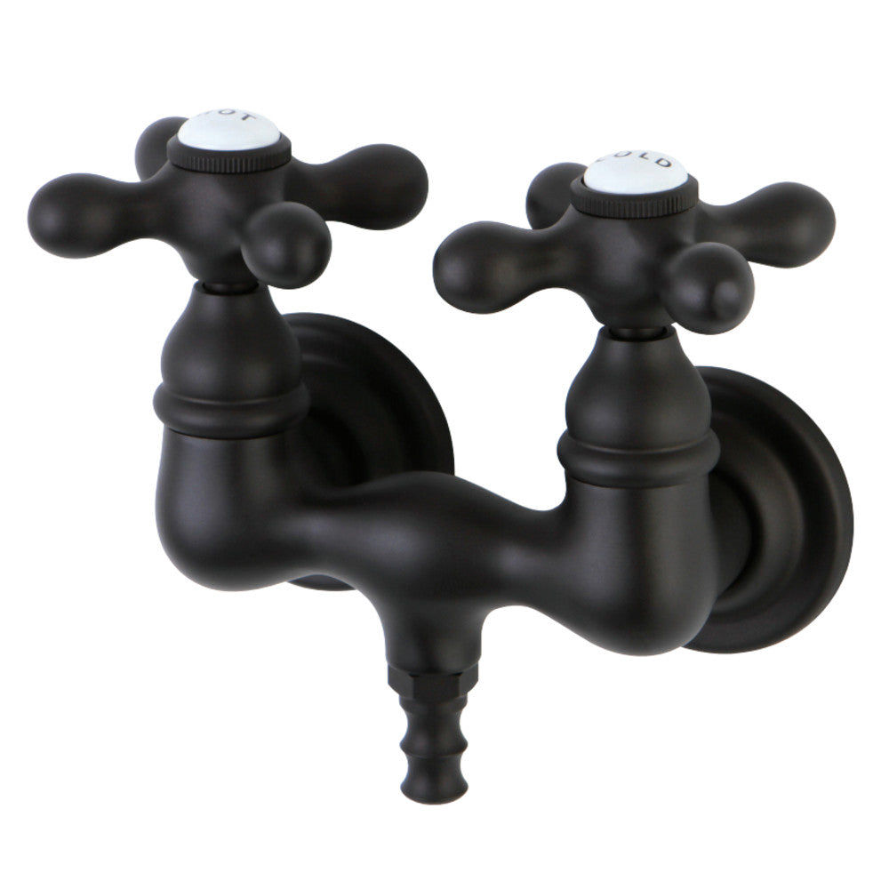 Vintage 3.4" Wall Mount Tub Faucet In 1.75" Spout Reach