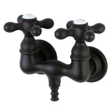Vintage 3.4" Wall Mount Tub Faucet In 1.75" Spout Reach