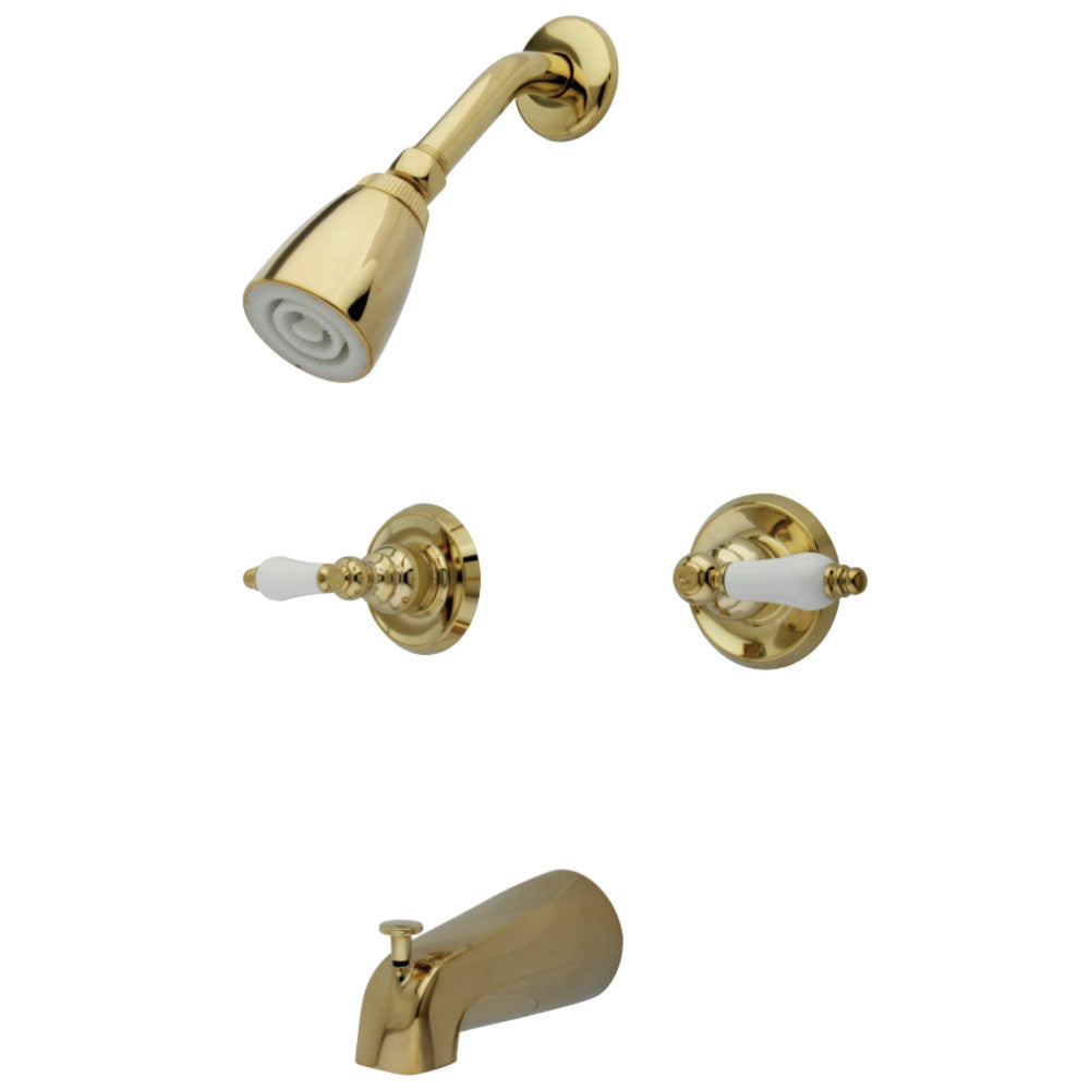 Tub and Shower Faucet With Décor Lever Handle