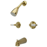 Tub and Shower Faucet With Décor Lever Handle