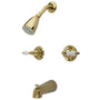 Tub and Shower Faucet With Décor Lever Handle