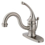 Single-Handle Single Hole 4 in. Centerset Deck Mount Bathroom Sink Faucet with Pop-up Drain