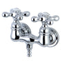 Vintage 3.4" Wall Mount Tub Faucet In 1.75" Spout Reach