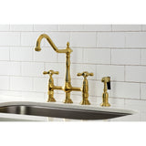 Heritage 8" Center Kitchen Bridge Faucet, 8.9" In Spout Reach