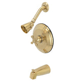Restoration Tub And Shower Faucet With Metal Cross Handle