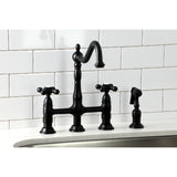 Heritage 8" Center Kitchen Bridge Faucet, 8.9" In Spout Reach